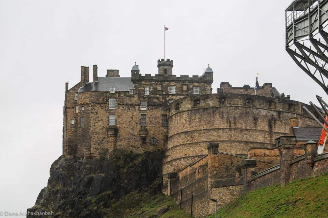 Edinburgh castle on a hill